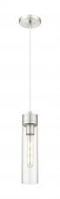  617-1P-SN-G617-11CL - Boreas - 1 Light - 3 inch - Satin Nickel - Cord Hung - Mini Pendant