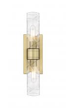  617-2W-BB-G617-8DE - Boreas - 2 Light - 18 inch - Brushed Brass - Bath Vanity Light