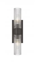  617-2W-OB-G617-8SCL - Boreas - 2 Light - 18 inch - Oil Rubbed Bronze - Bath Vanity Light