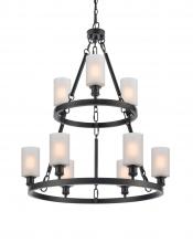 Innovations Lighting 8203-BK-G801-LED - Clymer - 9 Light - 30 inch - Matte Black - Chain Hung - Chandelier