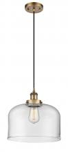 Innovations Lighting 916-1P-BB-G72-L - Bell - 1 Light - 12 inch - Brushed Brass - Cord hung - Mini Pendant