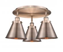 Innovations Lighting 916-3C-AC-M13-AC - Appalachian - 3 Light - 20 inch - Antique Copper - Flush Mount