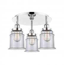 Innovations Lighting 916-3C-PC-G182 - Canton - 3 Light - 18 inch - Polished Chrome - Flush Mount