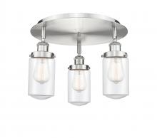 Innovations Lighting 916-3C-SN-G312 - Dover - 3 Light - 16 inch - Satin Nickel - Flush Mount