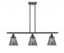  916-3I-BK-G63 - Cone - 3 Light - 36 inch - Matte Black - Stem Hung - Island Light