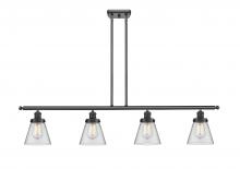  916-4I-BK-G62-LED - Cone - 4 Light - 48 inch - Matte Black - Stem Hung - Island Light