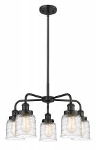 Innovations Lighting 916-5CR-BK-G513 - Bell - 5 Light - 24 inch - Matte Black - Chandelier