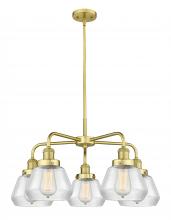 Innovations Lighting 916-5CR-SG-G172 - Fulton - 5 Light - 26 inch - Satin Gold - Chandelier