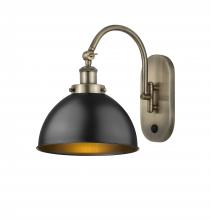 Innovations Lighting 918-1W-AB-MFD-10-BK - Ballston Urban - 1 Light - 10 inch - Antique Brass - Sconce