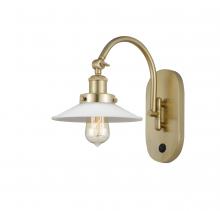 Innovations Lighting 918-1W-SG-G1 - Halophane - 1 Light - 9 inch - Satin Gold - Sconce