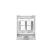 Eurofase EFDWWPS - Eurofase EFDWWPS Flush Mount Dual Duplex Stack Switch With Weatherproof Cover and Gang Box