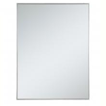 Elegant MR43648S - Metal Frame Rectangle Mirror 36 Inch in Silver