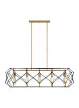 Visual Comfort & Co. Studio Collection 6634105-848 - Zarra Five Light Linear