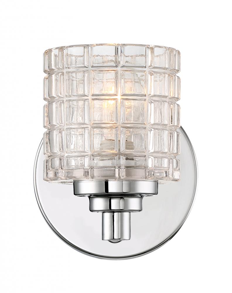 Votive - 1 Light Vanity with Clear Glass - Polished Nickel Finish