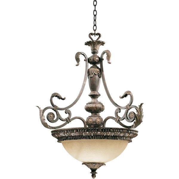 Four Light Florentine Gilt Up Pendant