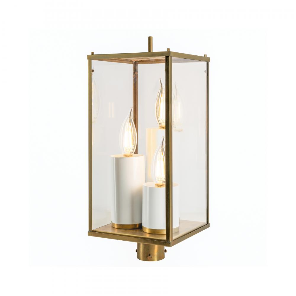 Back Bay 23.25'' High 3-Light Outdoor Post Light - Aged Brass