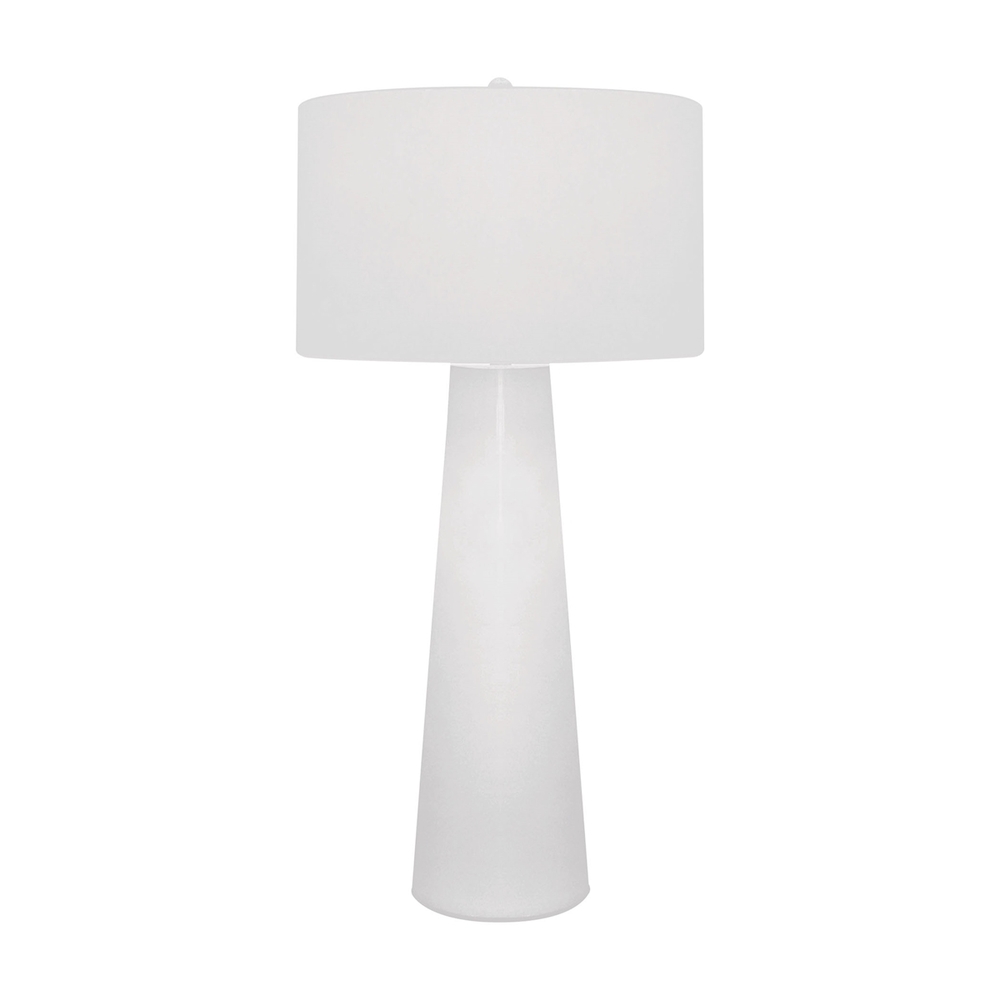 Obelisk Table Lamp in White with Night Light